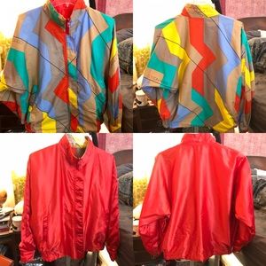 SALE! AMAZING Red Reversible Novelty Satin Jacket